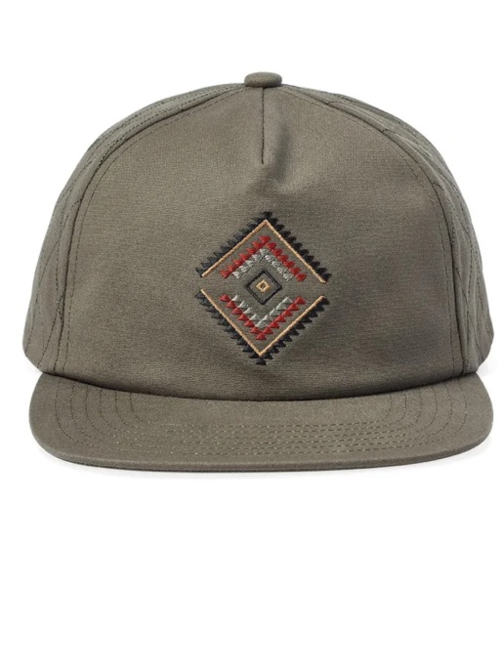 Roark Revival Manawa Tapu  Olive Green Embroidered Diamond Patch 5-Panel Hat